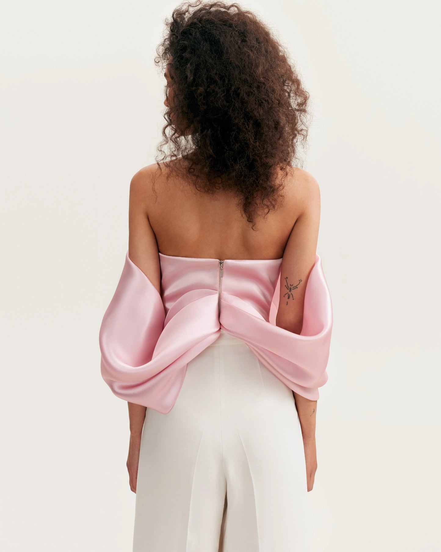 Pink Cloud Flounce Off-Shoulder Top