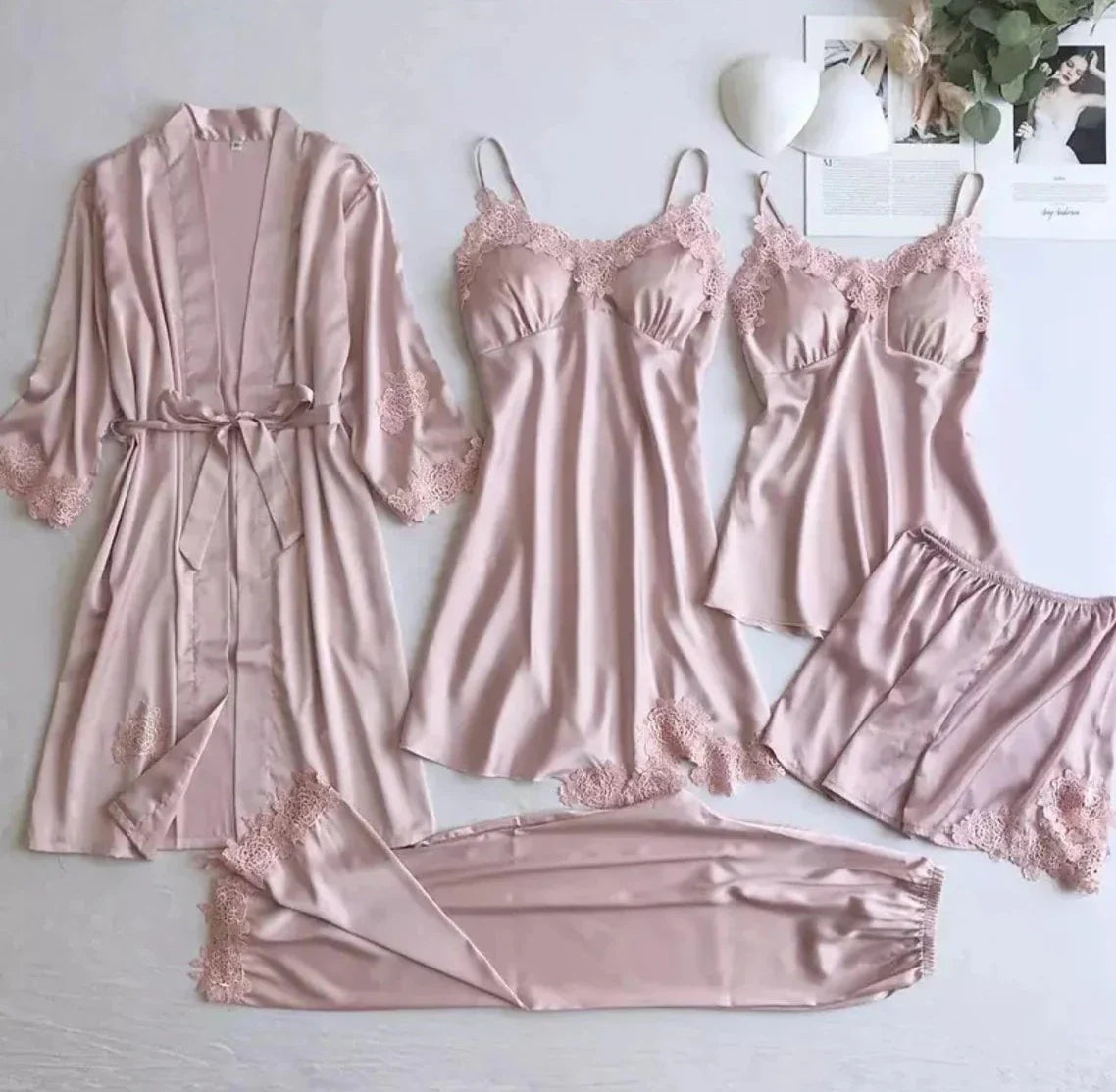 Anniversary Night Gift Your Bae 5 pc Set - Premium Silk Material